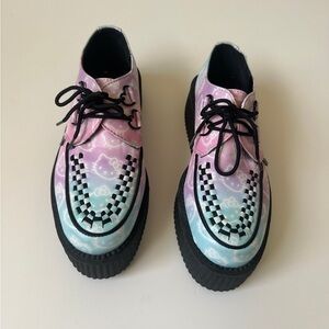 T.U.K Hello Kitty Creeper Vibrant Platform Oxfords Lace Up Shoes ~Women’s 9